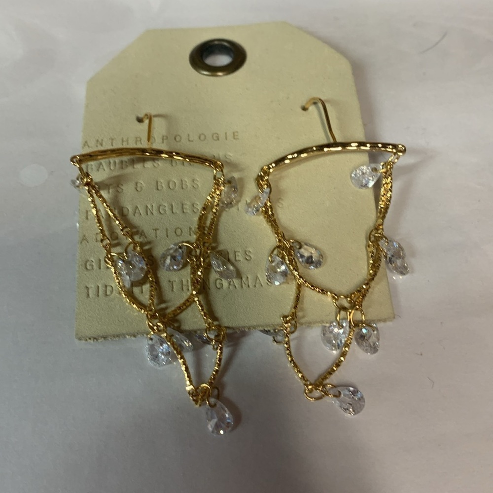 NWT Anthropologie Floating Chandelier Earrings - Picture 4 of 4